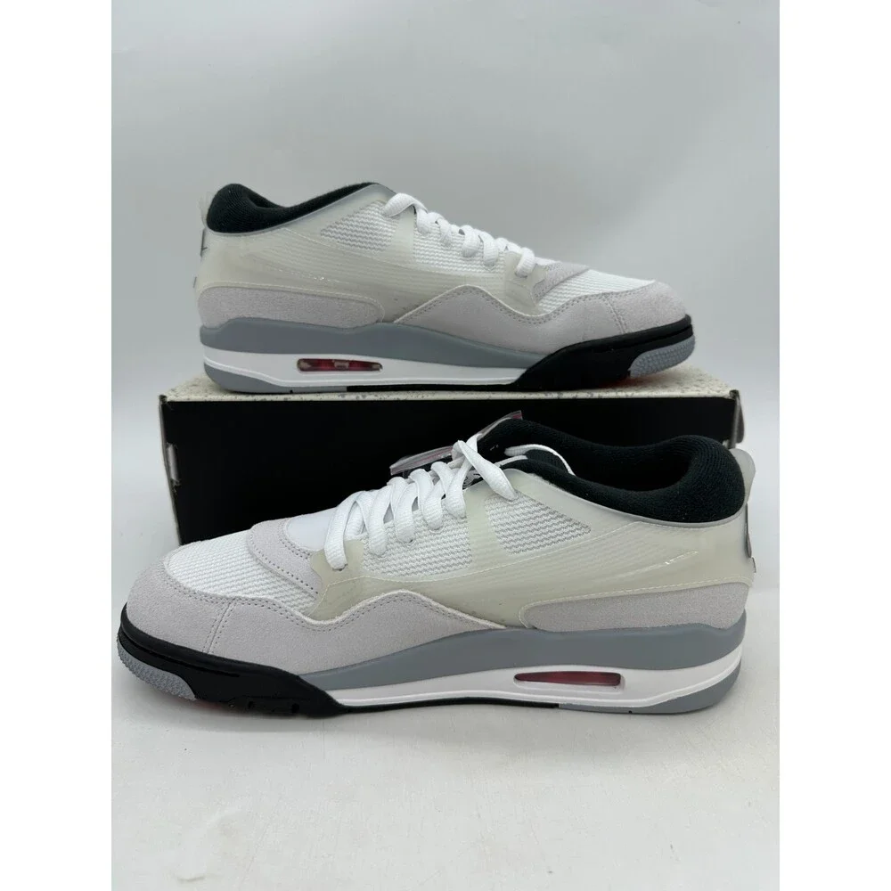 Air Jordan 4 RM Men's Size 13 White Grey Suede Athletic Shoes FQ7939 108